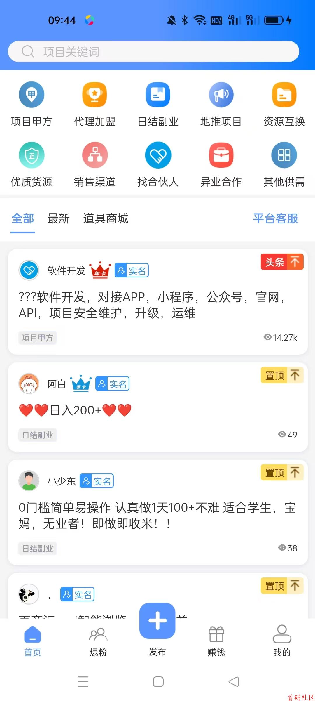 项目宝典,大流量引流项目平台免费发布广告,不养鸡每天保底6米