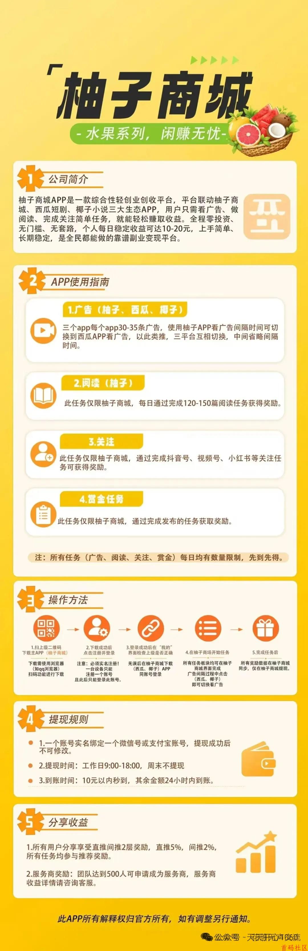 柚子商城看广不养鸡,单机每天保底4米,多机翻倍,黑机可玩